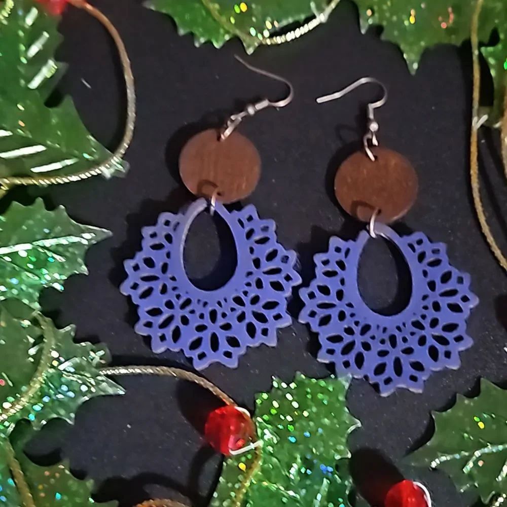 Purple 🎁 Wooden Bohemian Earrings